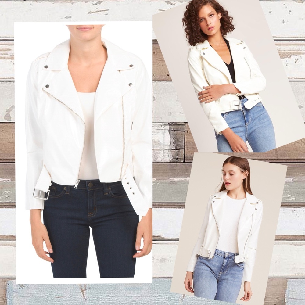White Moto Jacket